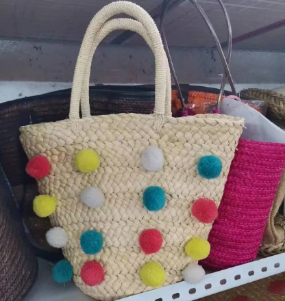 Šarene kuglice ručno izrađene torba za slame