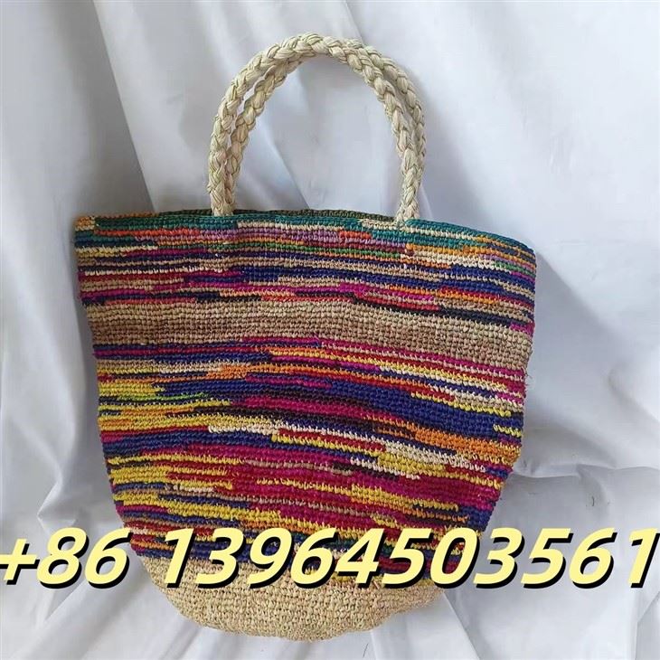 Ručno izrađena multi-boja Raffia kanta