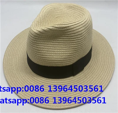 Ležerni škrti papirnati slamnati šešir Fedora cilindar