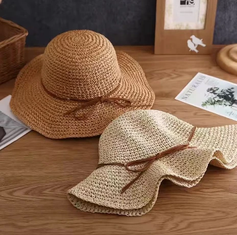 Klasični sklopivi papirnati ženski šešir za plažu