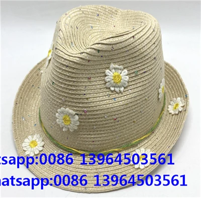 Flower Beige Spot Fedora šešir za plažu