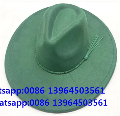 Zeleni elegantni Fedora šešir sa zaštitom od sunca