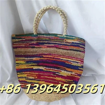 Ručno izrađena multi-boja Raffia kanta