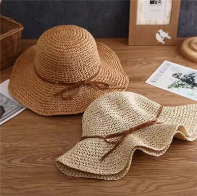 Klasični sklopivi papirnati ženski šešir za plažu