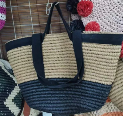 Crna pamučna traka Big Women Torba za plažu